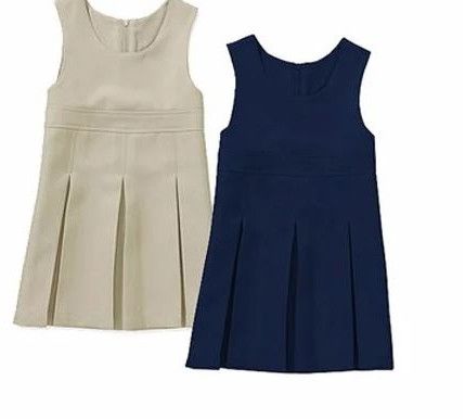 Cotton And Polyester Girls Children's School Uniform