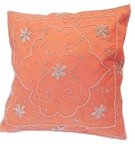 Cushion Covers Sequin Indian Sari Throw Pillow
