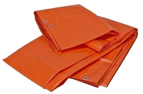 Plain Orange HDPE Tarpaulin