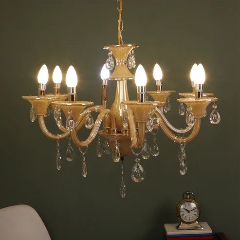 Golden Glass Chandelier