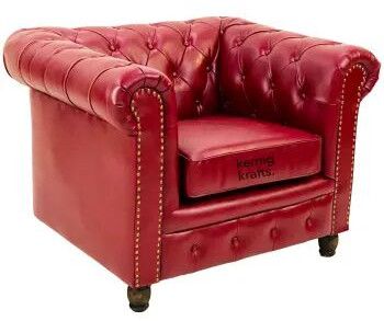 Chesterfield Single Seater Sofa IN Red Color