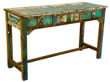 Kernig Krafts Olivia Reclaimed Wood Console, Weight : 32 Kg for Indoor