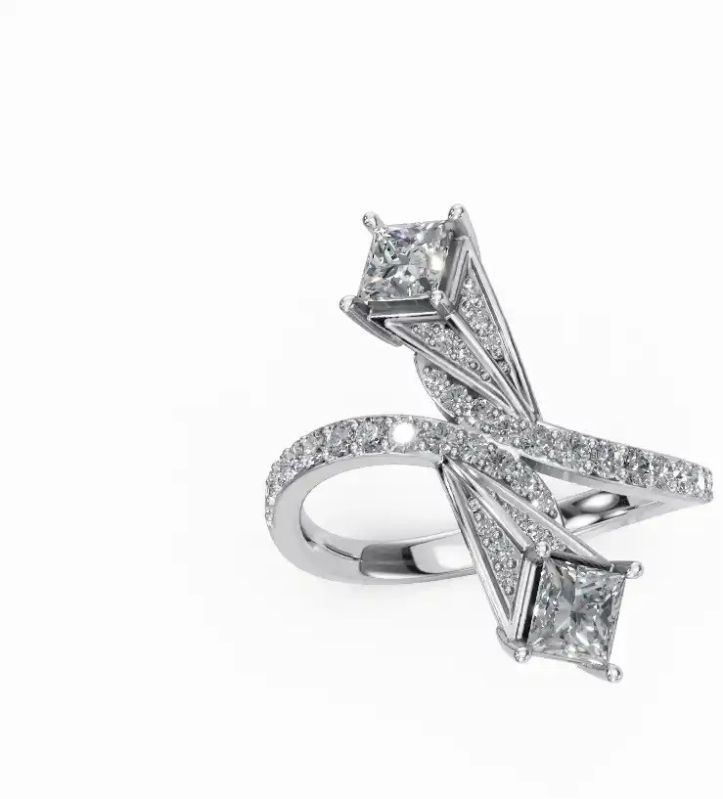 Women Twin Star Nebula Designer Diamond Ring