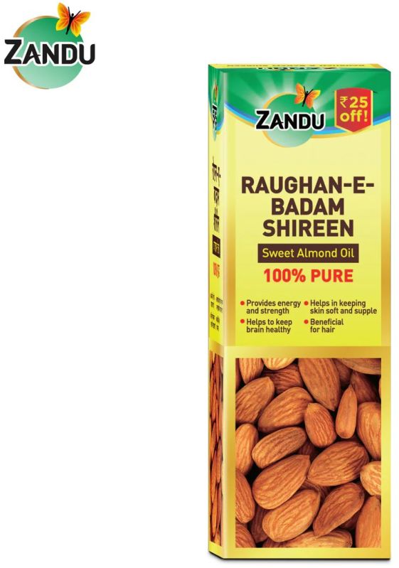 Zandu Raughan E Badam Shireen Sweet Almond Oil for Hair, Skin & Digestion