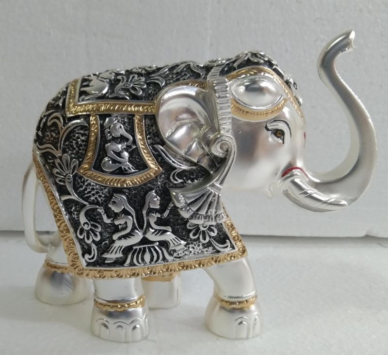 Silver Plated Elephant Statue