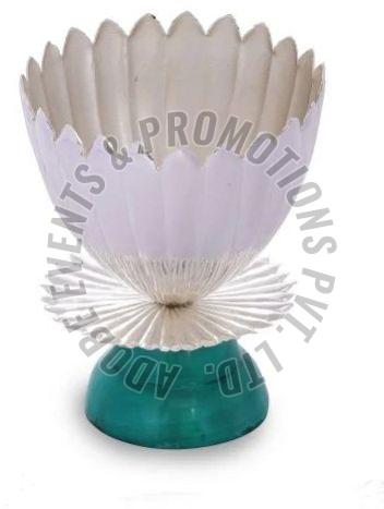 6 Inch Lotus Shape Silver Plated Brass Bowl