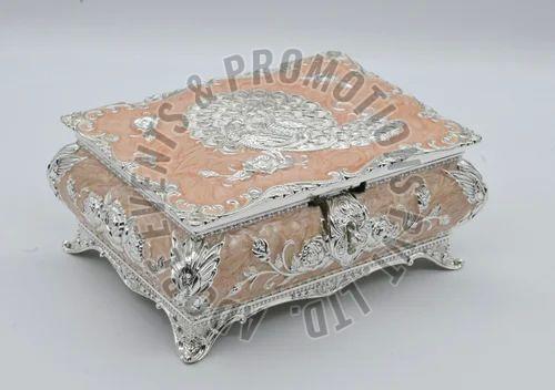 7x4 Inch Silver Plated Jewelry Box