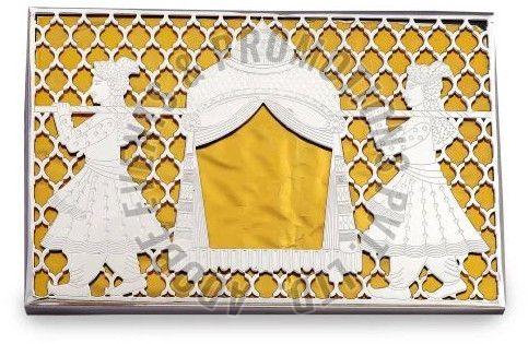 9x5 Inch Silver Plated Brass Photo Frame