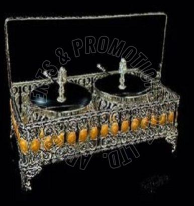 Zinc Alloy Silver Plated Bowl Set 9*5*3 Inch for Party Servings