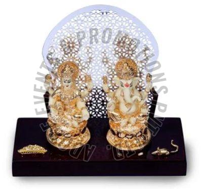 Decorative Golden Resin Laxmi Ganesh Statue