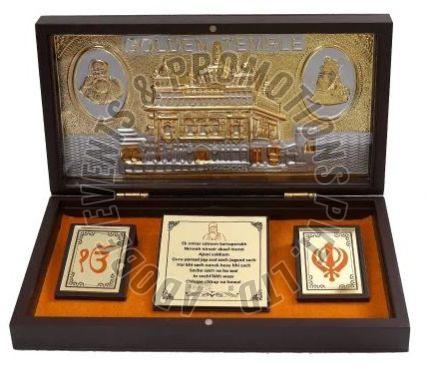 Gold Plated Golden Temple Photo Frame Box