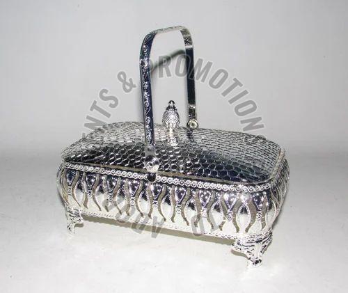 Rectangle Silver Plated Basket