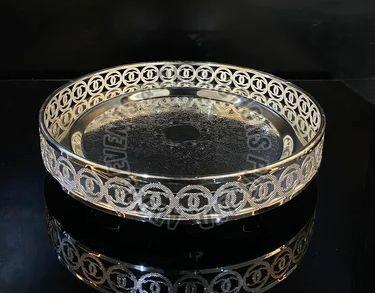 Round Polished Silver Plated Tray