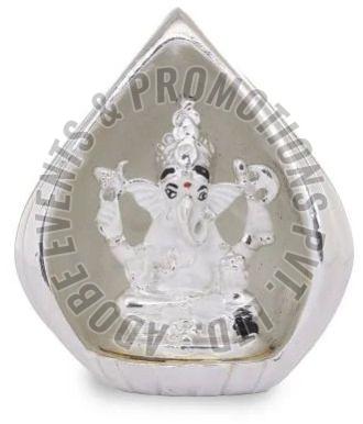 Silver Plated Aluminium Ganesha Statue