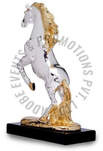 Silver Plated Brass Horse Statue