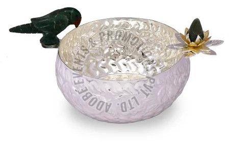 Silver Plated Decorative Parrot Urli