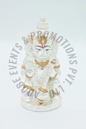 Silver Plated Resin Hanuman Statue