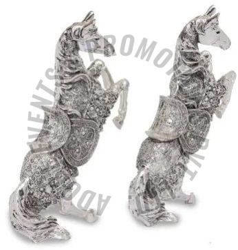 Silver Plated Resin Horse Statue