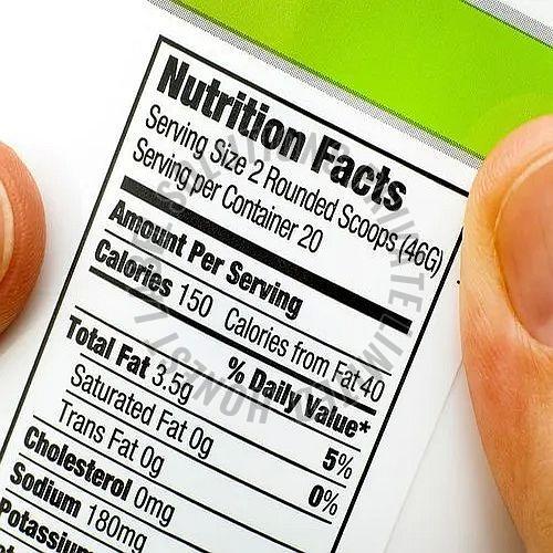 Glossy Paper Food Product Labels, Label Shape : Rectangular
