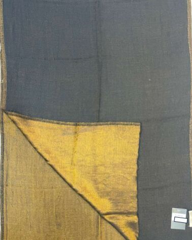 Grey Plain Pashmina Pure Wool Stole