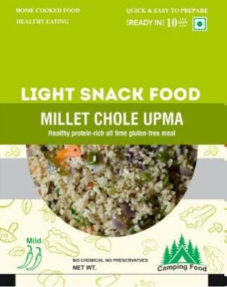 Dehydrated Ready to Eat Millet Chole Upma , Camping Food