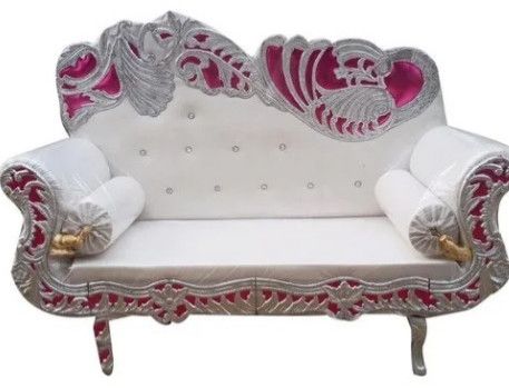 Wood White Metal Wedding Sofa