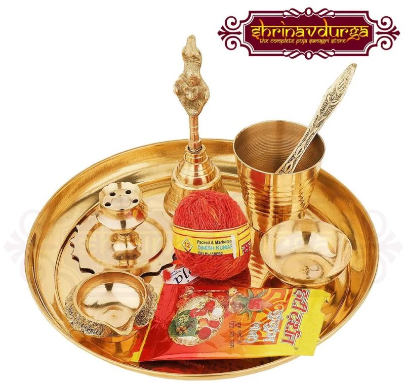 Brass Pooja Thali Set