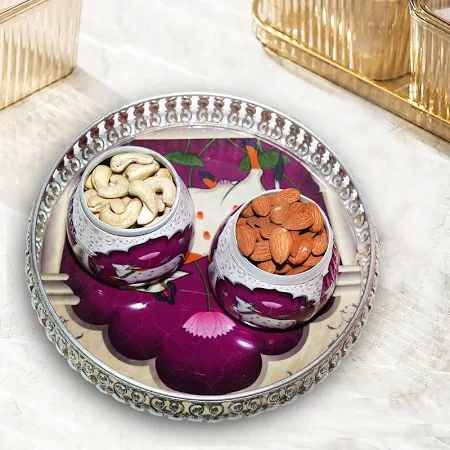 Decorative Round Dry Fruit Tray Set