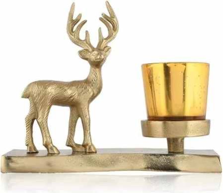 Deer Shape Metal Tea Light Candle Holder