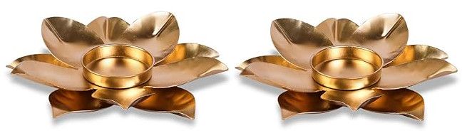 Flower Shape Metal Tea Light Holder