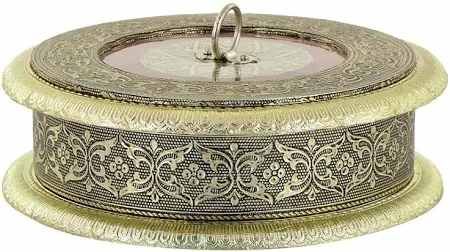 Handicraft Wooden Round Dry Fruit Box