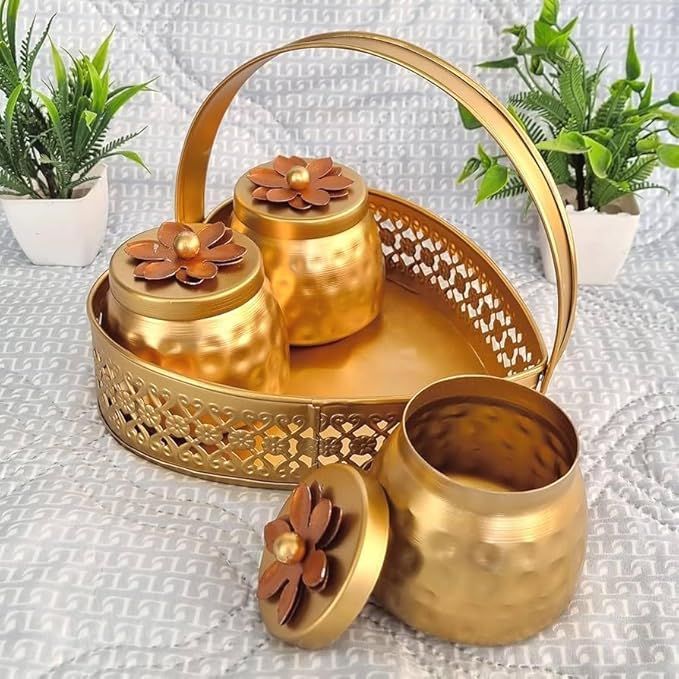 Heart Shaped Dry Fruit Tray Container Set