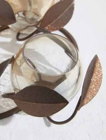 Metal Glass Tea Light Candle Holder