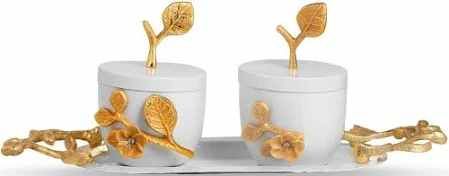 Metal Golden Dry Fruit Tray Set