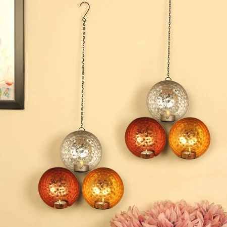 Metal Wall Hanging Tea Light Candle Holders