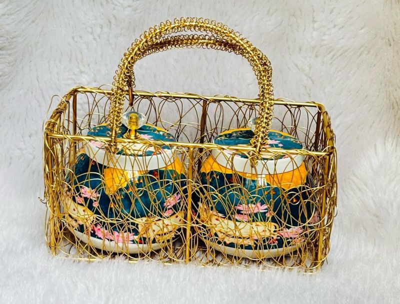 Metal Wire Mesh Dry Fruit Container Jar Box