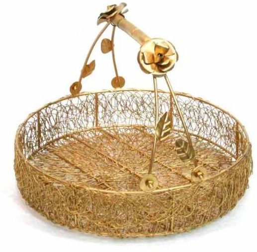 Wire Gold Chocolate Hamper Basket