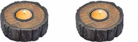 Wooden Tea Light Candle Holders