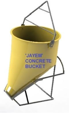 Polished Iron Concrete Bucket, Color : Yellow for Costructional