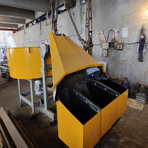 Automatic Electric Pan Mixer Machine with Hopper, Color : Yellow