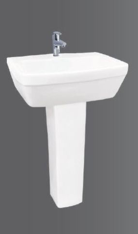 Ceramic White Pedestal Wash Basin