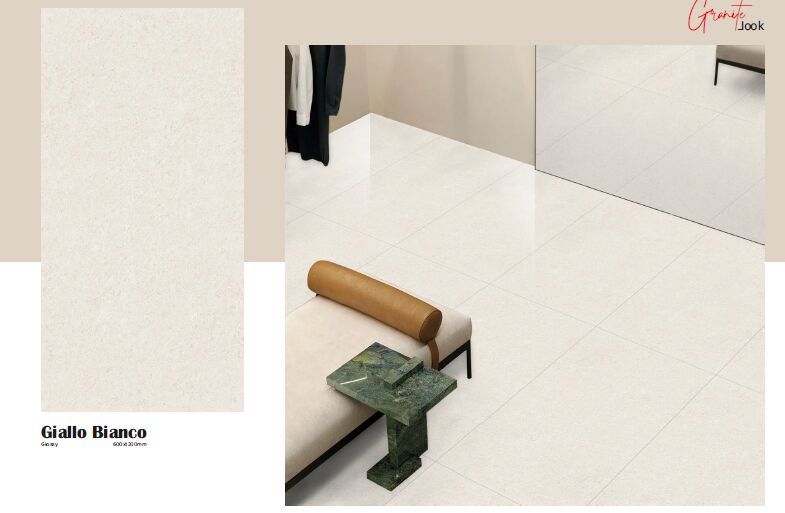 Giallo Bianco Glossy Vitrified Tiles
