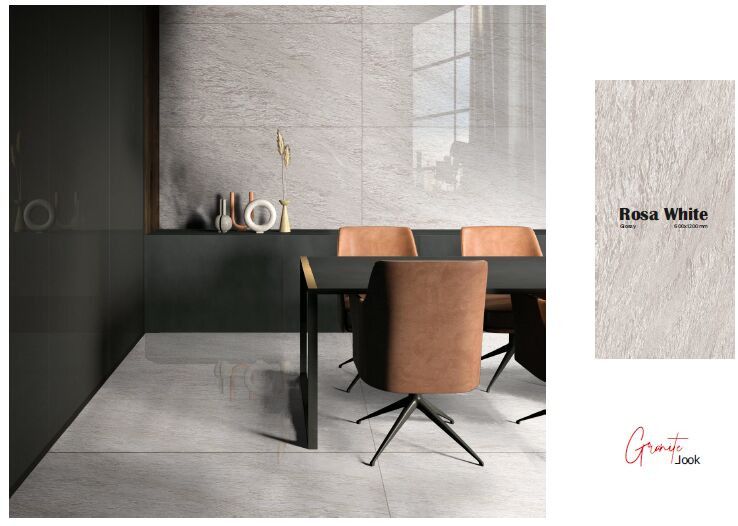 Rosa White Glossy Vitrified Tiles