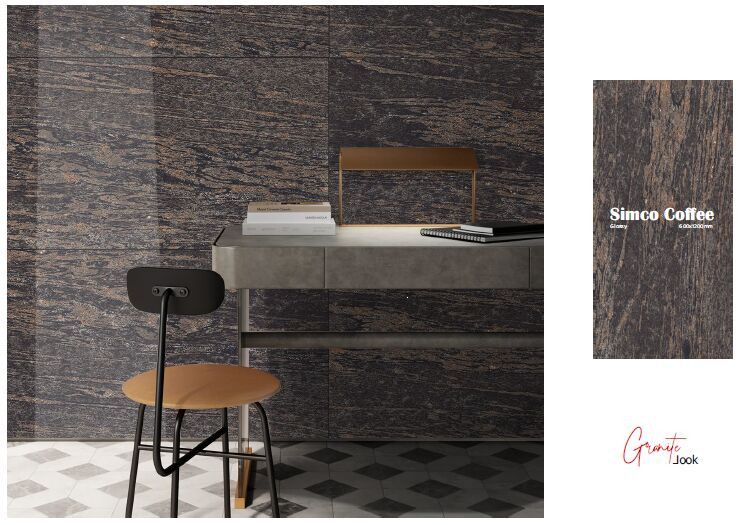 Simco Coffee Glossy Vitrified Tiles
