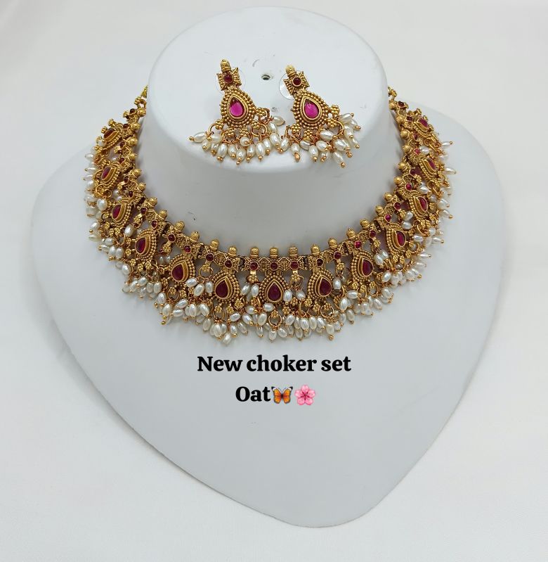 Kundan Gold Jewellery Necklace