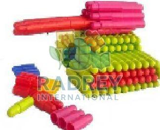 Plastic Bullet Shape Building Blocks, Color : Multicolor