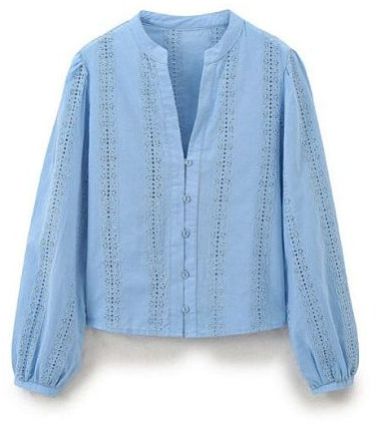 Cotton Ladies Embroidered Shirt XL, Technics : Handloom