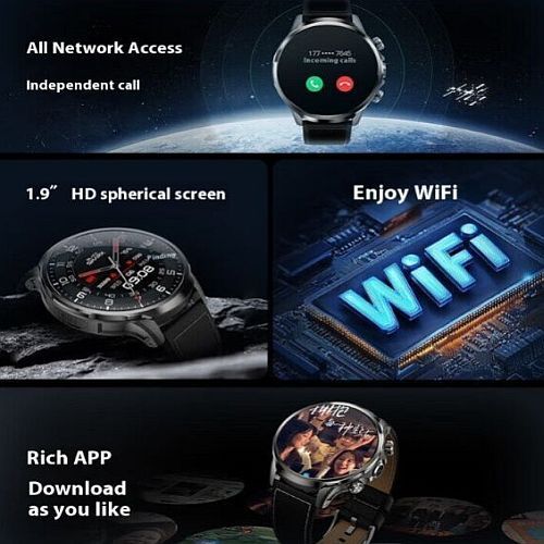 Mens X Noble Black Smart Watch, Dial Shape : Round