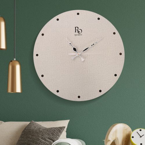British Ivory Dot Matrix Timepiece Wall Clock