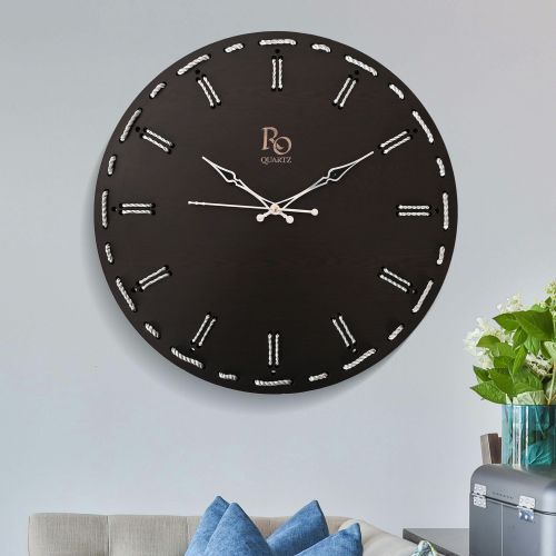 Handcrafted Silent Black Shadow Dual-Line Tarkashi Silent Mariner Wall Clock